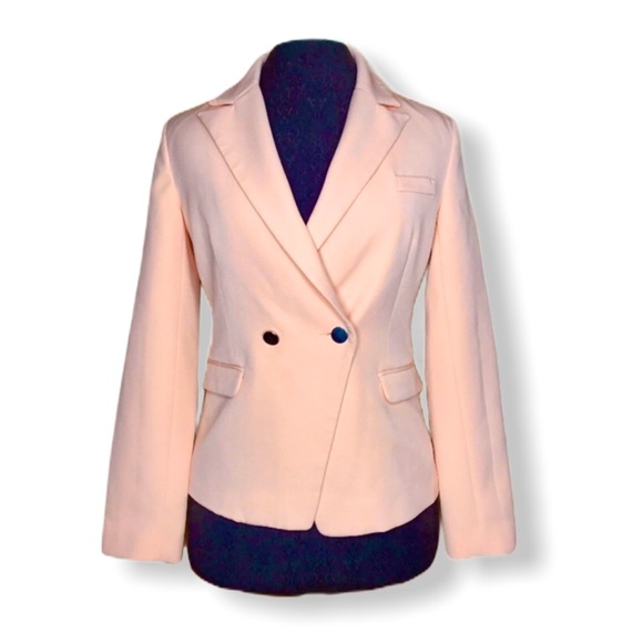 ASOS Jackets & Blazers - ASOS Blush Pink Asymmetrical Blazer